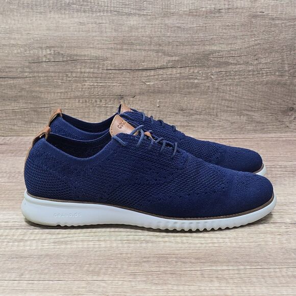 Cole Haan Other - Cole Haan 2 ZeroGrand Stitchlite Men's Size 12M Navy Blue Wingtip Oxford Shoes